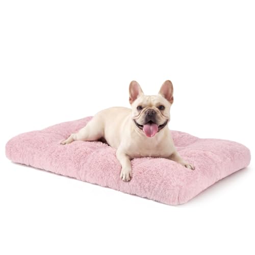 Dog Bed Crate Pad (29.0"L x 21.0"W x 3.0"Th / Pink)