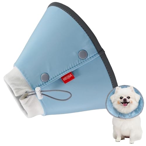 Dog Cone Collar Adjustable After Surgery (Blue / (Neck:8"-10"))