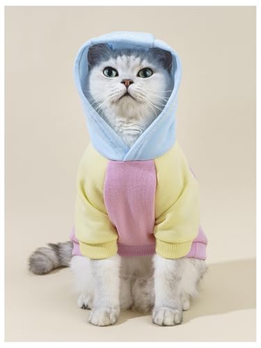 Basic Dog Hoodie Sweatshirt Puppy Sweater Warm Cat Costumes Pet Clothes for Chihuahua Puppy Kitten Small Medium Dogs Pink Small (Small / Pink)