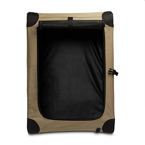 Portable Folding Soft Dog Crate (Tan / S 26" x 18" x 18")