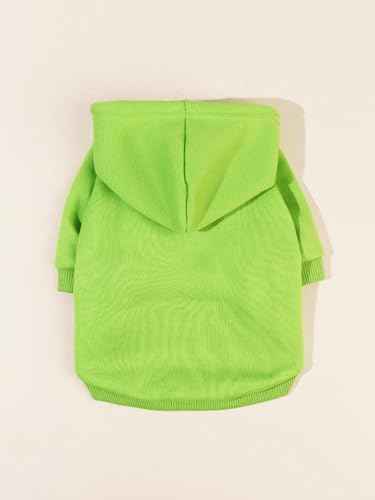 Basic Dog Hoodie Sweatshirt Puppy Sweater Warm Cat Costumes Pet Clothes for Chihuahua Puppy Kitten Small Medium Dogs Green Small (Small / Green)