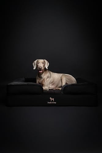 XL Dog Bed 45x35x11 Inch (Denim - Black / X-Large)