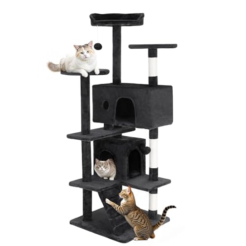 54" Cat Tree Tower (Grey)