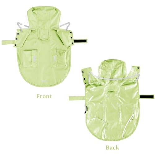 Waterproof Dog Raincoat (Light Green / Large)