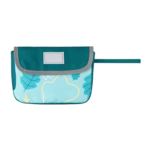 2-in-1 Reversible Dog Raincoat Hooded Poncho Rain Jacket Teal Dino XL (X-Large / Dinosaurs)