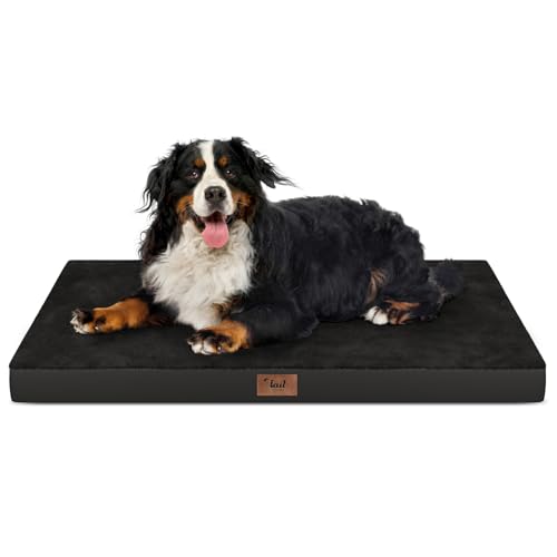 Outdoor Extra Large Dog Bed XXL for Giant Breed Dogs (Pure Black / 47.0"L x 29.0"W x 3.5"Th)