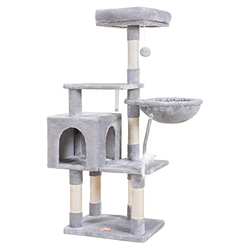 Cat Tree with Toy (50.4 inch / Light Gray)