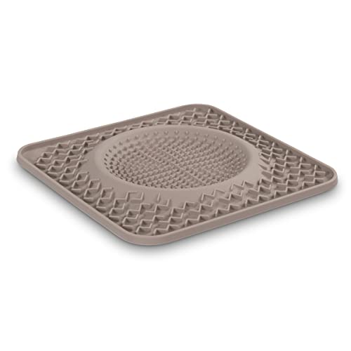 Lick Bowl Mat (Grey / 10"L x 10"W)