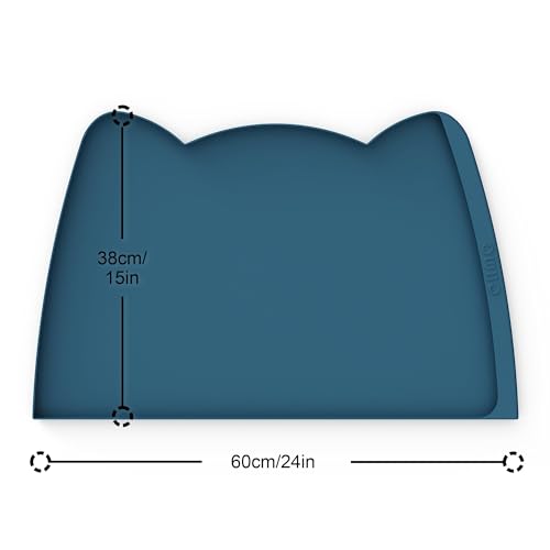 Large Dog Food Mat (24"L x 15"W / Teal)