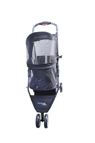 Full Window pet Stroller 3 Wheels for Cats & Dogs