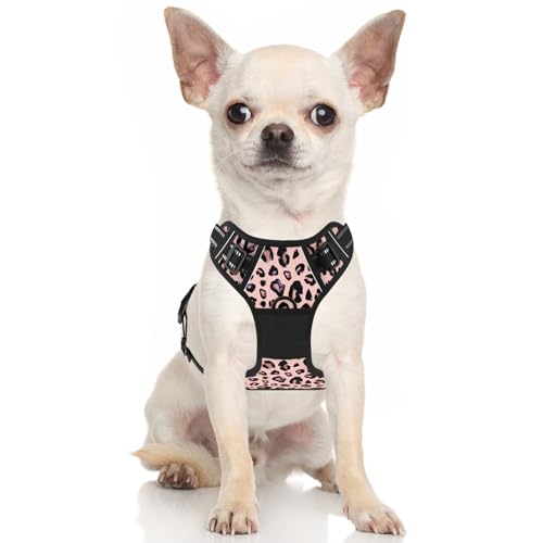 No Pull Dog Harness (Pink Leopard / Small)