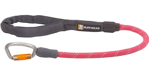 Knot-a-Long Dog Leash, 30-inch Short Rope Lead, Fireweed Pink (Pink / One Size)