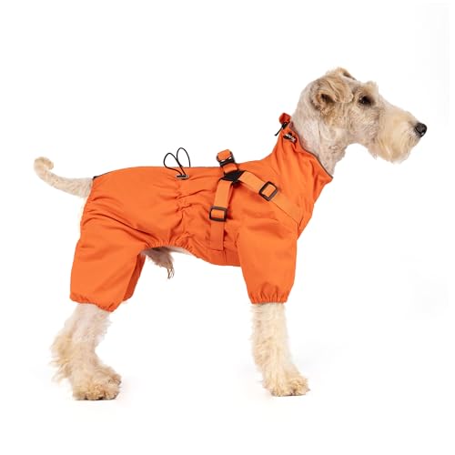 Waterproof Dog Raincoat (S Back Length 13" / Orange)