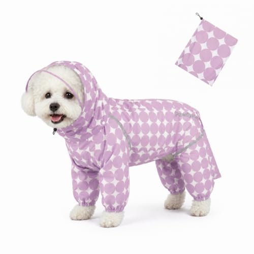 Polka Dot Dog Raincoat (Lilac / Small)
