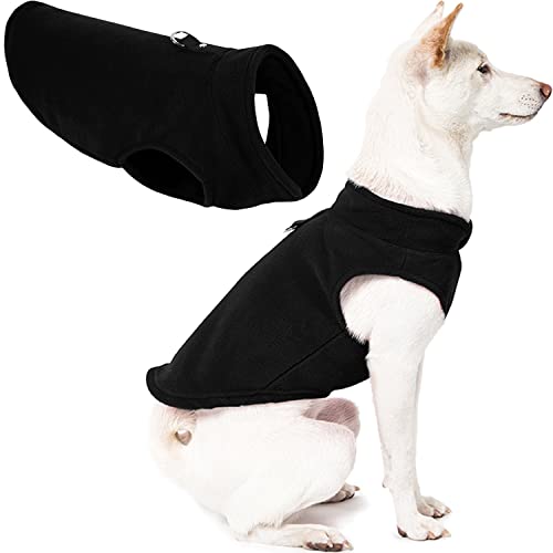 Fleece Vest Dog Sweater (Black / Small (Around 6-lb))
