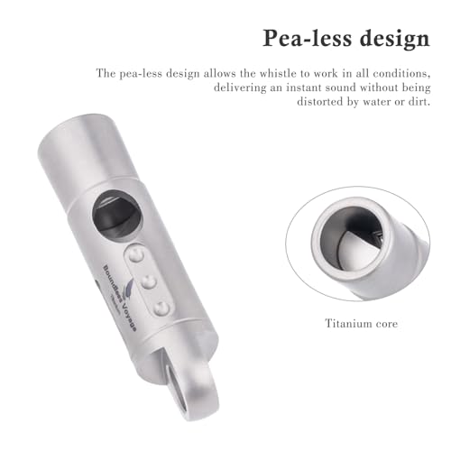 Titanium Whistle Emergency Survival Safety Whistles with Lanyard Loud for Outdoor Camping Hiking Coaches Training Sports Keychain Whistle (1 PCS - Ti9016)