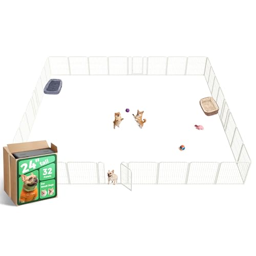 Homeplus Indoor Dog Playpen (White / 24"H)