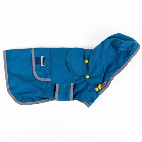 Dog Jacket Waterproof Raincoat with Breathable Interior (Medium / Pacific Blue)