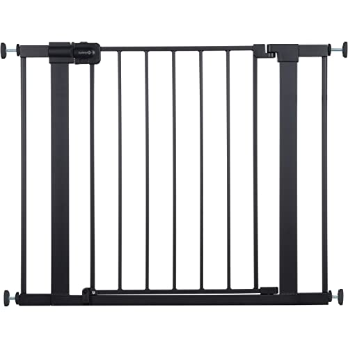 Easy Install 28'' Walk Thru Gate (1-Pack / 29" to 38" Wide x 28" Tall / Black)