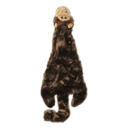2-in-1 Stuffless Squeaky Dog Toy - Monkey, Large (Brown Monkey / Large)