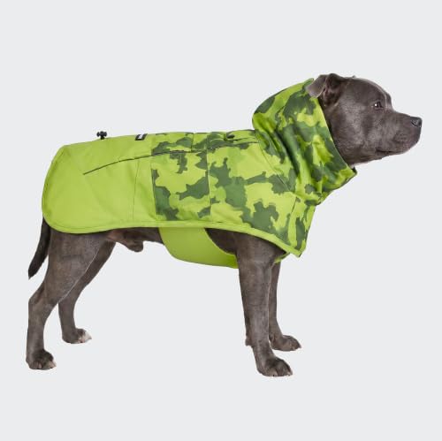 Dog Raincoat Waterproof Rain Jacket w (Camo Lime / 3XL)