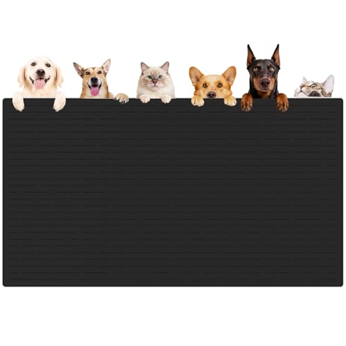 XXXXL Largest Pet Food Mat (Black / 51.2"L x 25.6"W)