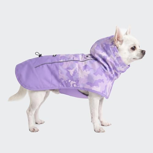 Dog Raincoat Waterproof Rain Jacket w (Camo Purple / Small)
