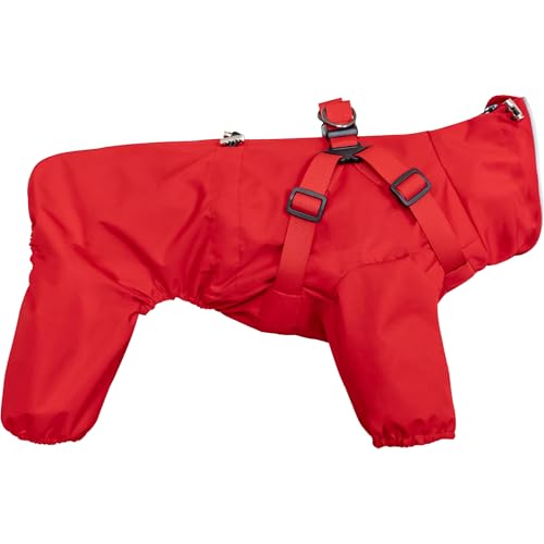 Waterproof Dog Raincoat (XXS Back Length 9.8" / Red)