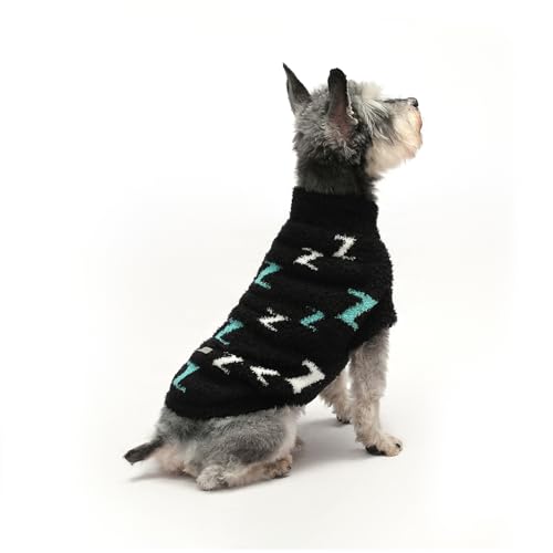 Dog Sweaters for Small Dogs Boy Girl Puppy Pullover Sweater Cold Weather Cable Knitwear Thick Warm Outfits for Chihuahua Bulldog Dachshund Pug Yorkie (black / X-Small)