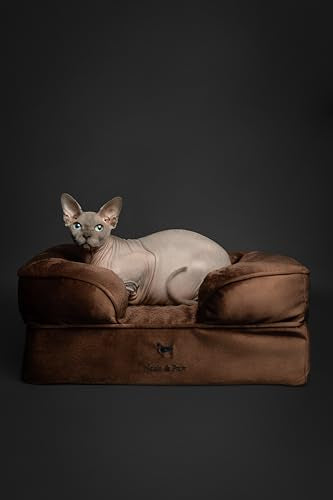 Small Dog Bed (Velvet - Brown / Small)