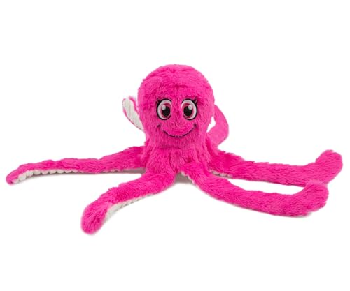 Interactive Squeaky Dog Chew Toy (Octomutant (Fuchsia) / Large)