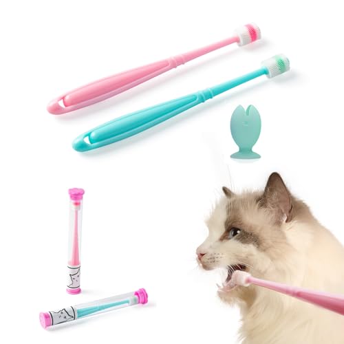 by Emmeliestella Small Dog & Cat Toothbrush 360° Soft Silicone