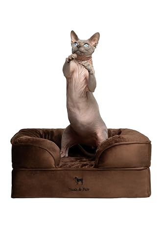 Small Dog Bed (Velvet - Brown / Small)