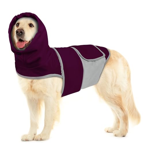 Dog Anxiety Shirt with Hood (eggplant / 2XL)