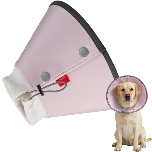 Soft Dog Cone for Small Dogs & Cats (Pink / (Neck:9"-12"))