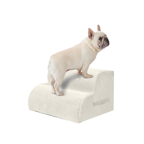 2 Step Pet Stairs for High Beds & Sofas (Beige / 2-step 11.8"H)