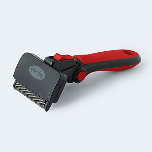 Deshedding Dog Brush for Long Hair (Medium / red)