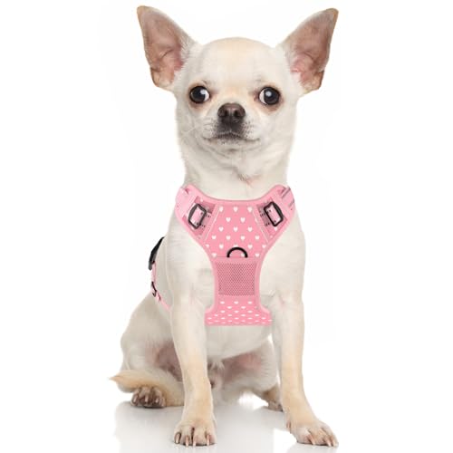 No Pull Dog Harness (Pink Hearts / X-Small)
