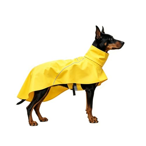 Dog Raincoat Adjustable Pet Water Proof Clothes Lightweight Rain Jacket with Strip Reflective (XXX-Large)