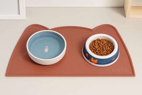 Cat Food Mat Silicone Pet Feeding Mat (18"L x 10"W / Erythrinus)