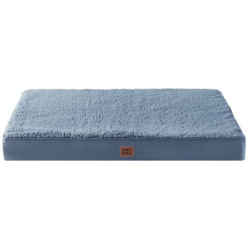 Orthopedic Dog Bed Extra Large with Removable Washable Cover (50*36*4 inches / Spa Blue)