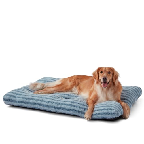 Washable XL Dog Bed for Extra Large Dogs (Blue / 44.0"l x 32.0"w x 4"th)