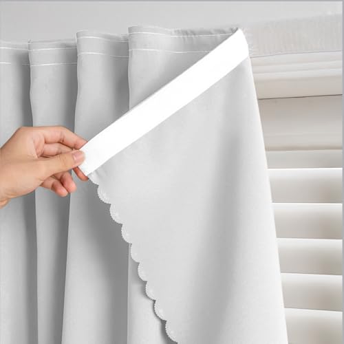 Self Adhesive Curtain (47"W x 96"L (Pack of 1) / White)