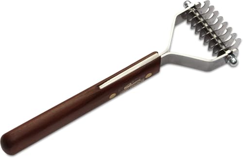 Original Dematting Undercoat Grooming Rake Stripper Tool for Dogs and Cats (8-Blade)
