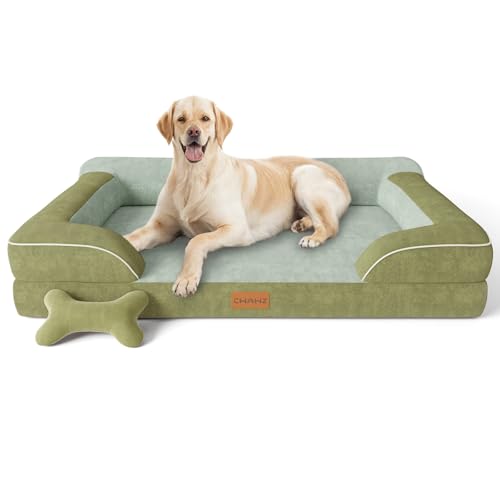 Jumbo Dog Bed for Extra Large Dogs (Dark Green / Jumbo(45"L x 35"W x 9.5"Th))