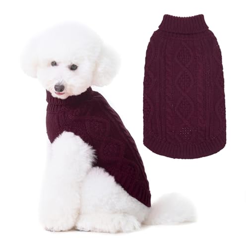 Dog Sweater for Small Medium Dogs (Chestnut / Small/Medium)