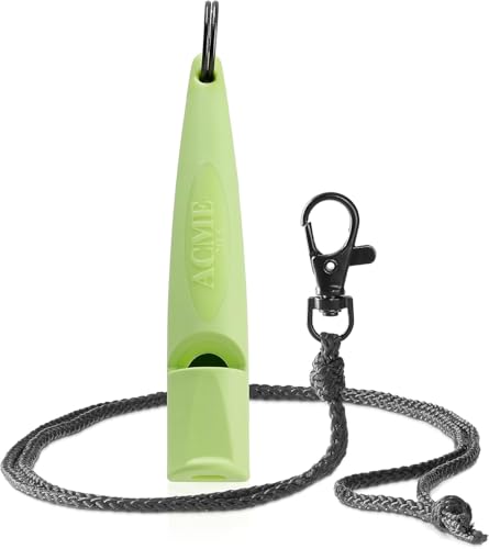 Alpha 210.5 Professional Dog Training Whistle with Lanyard. Enhanced Ergonomic Grip. BPA (Lime Green/Black)