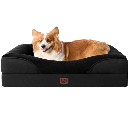 Orthopedic Dog Bed for Medium Dog (Black / 35x22x6.5)