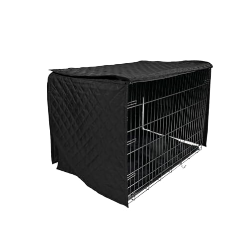 Quilted Dog Crate Cover (Black / 42")