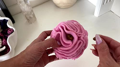 Small Breed Snuffle Puzzle Ball Treat Foraging Dog Toy Pink (Pink / Small)